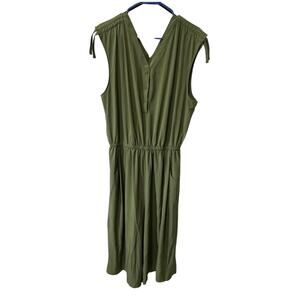 The North Face Womens Wide Leg Green Jumpsuit Athletic Size XL‎